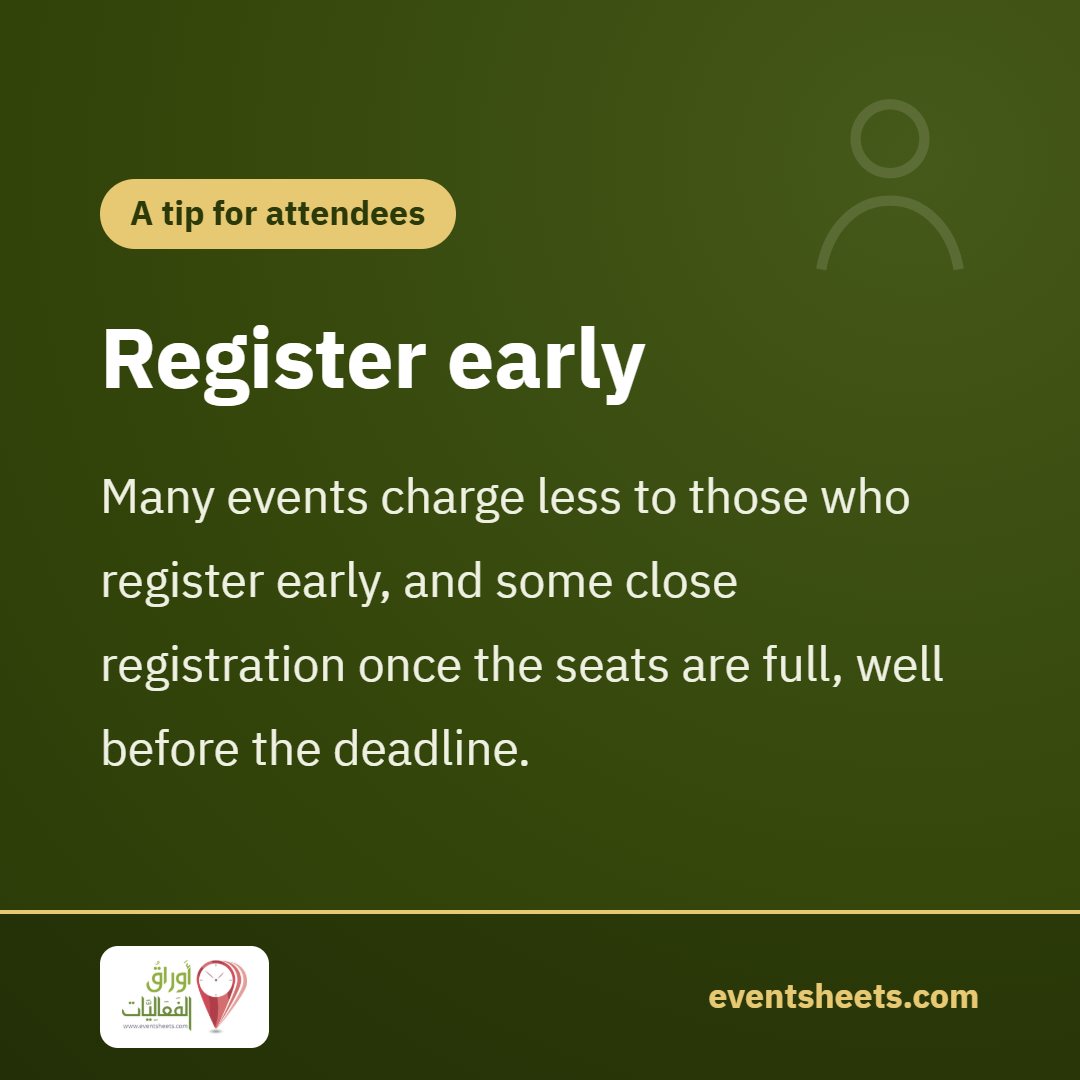 Register early