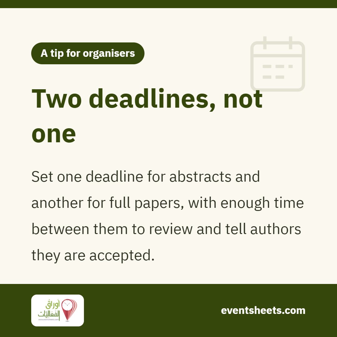 Two deadlines, not one