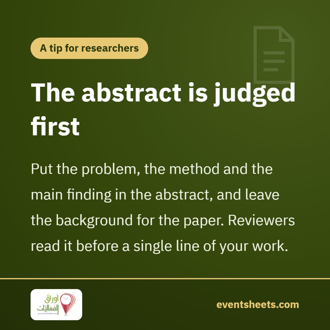 The abstract is judged first