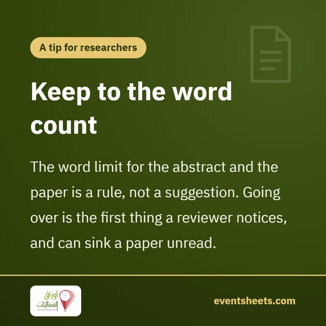 Keep to the word count